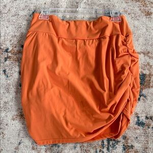 Orange Ruched Women's Skort